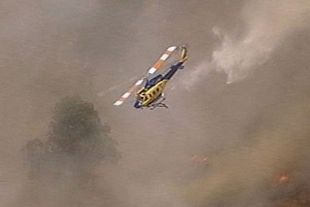 Helicopters were brought in to fight the blazes