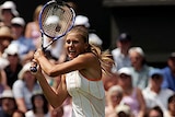 Maria Sharapova hammers a return