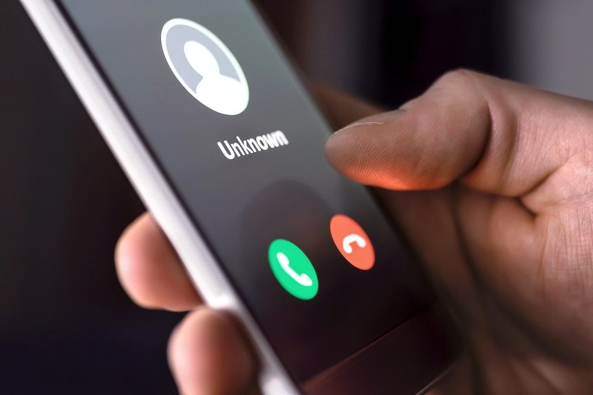 A generic image of a phone that is receiving an unknown call.