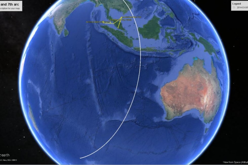 Photo of ocean area west of Australia covering area north to south