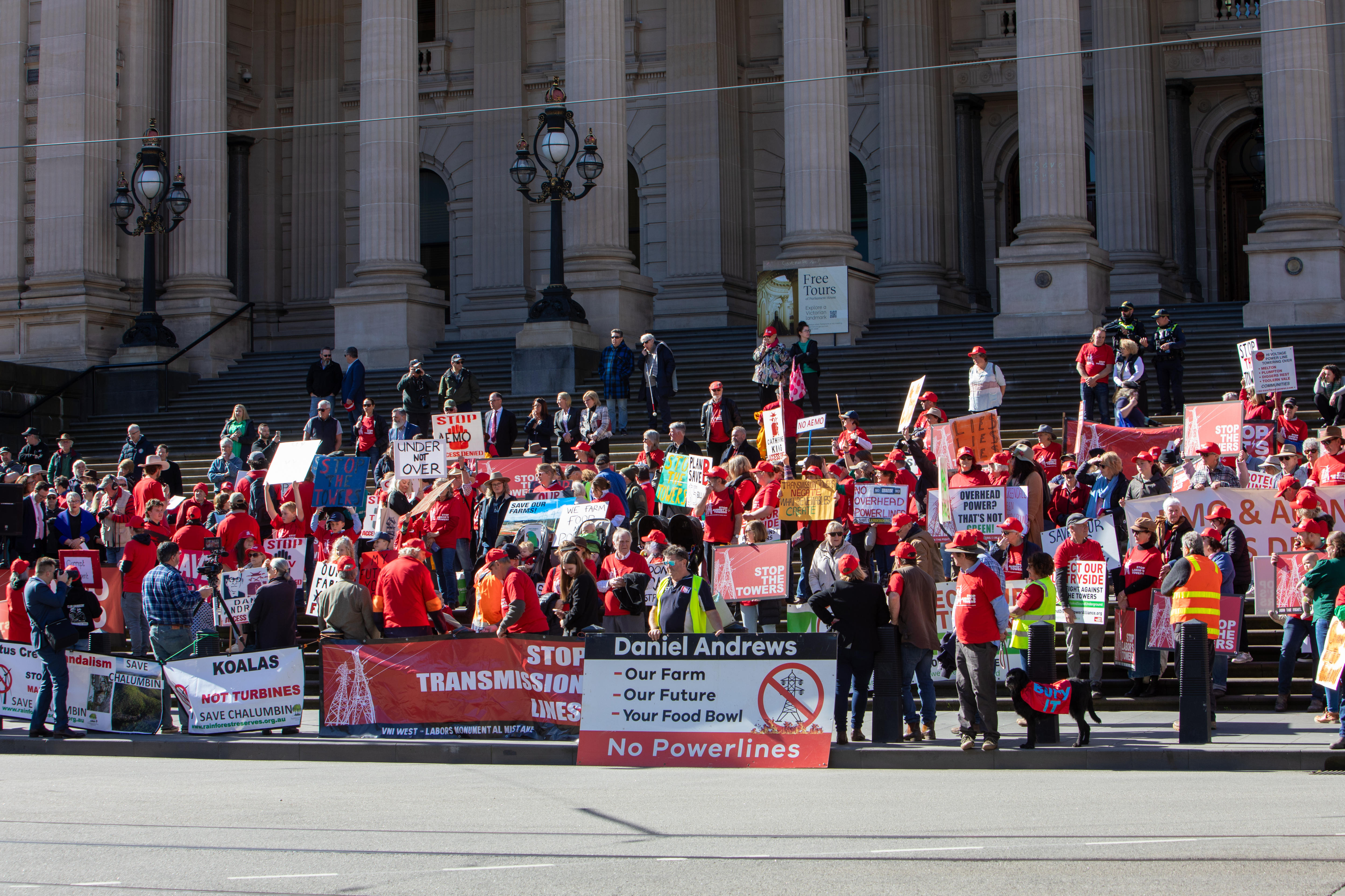 Farmers protesting at Parliament House