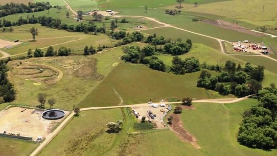 The AGL fracking site near Gloucester.