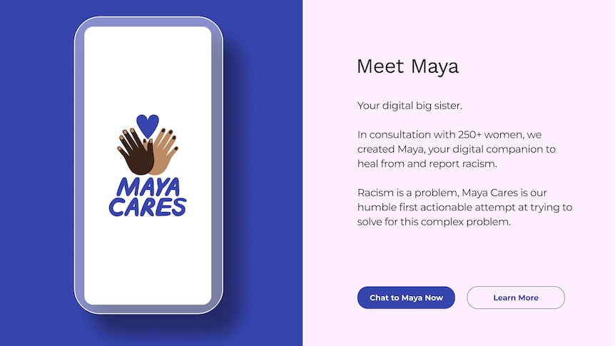 Screenshot of Maya Cares app