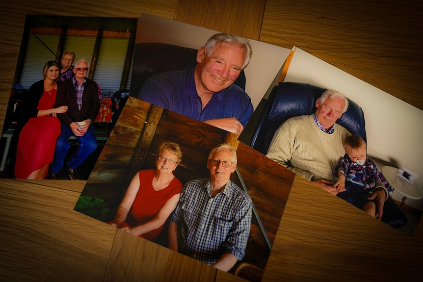 Photographs of Kevin Berry on a table