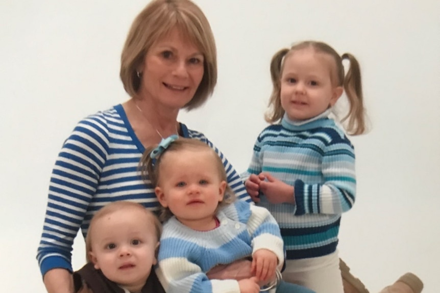 Jeanie Brown and her grandchildren