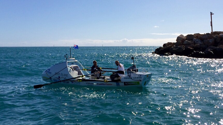Ashley Wilson and James Ketchell begin their world rowing record attempt