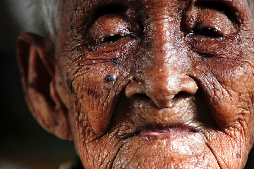An elderly woman in Thailand