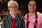 Instagram pic of Dean Terlich and Alex Georgiou dressed up for Mad Monday