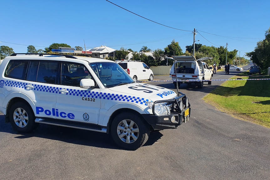 police cars at a crime scene