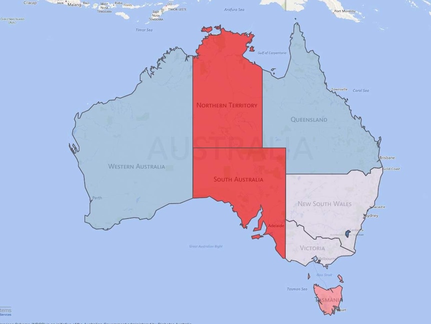 Diabetes Australia map shows SA and NT with highest diabetes rates