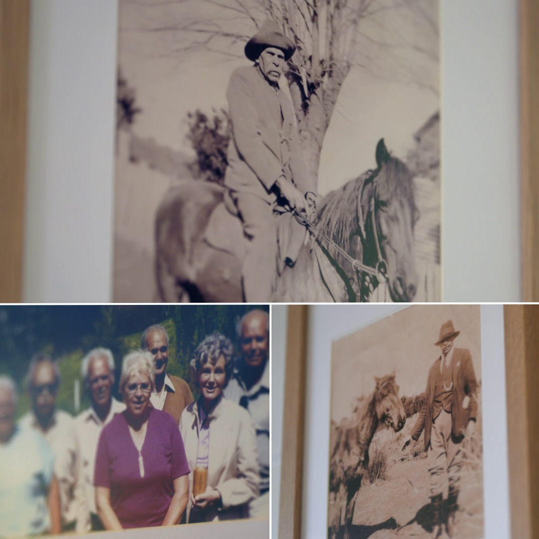 Old framed  images of Craig's family members