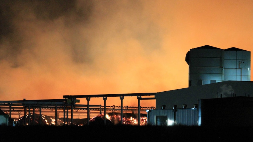 Fire at almond processing plant at Olam, Victoria