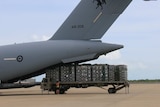 RAAF C-17 Globemaster brings supplies for Cyclone Lam hit Elcho Island