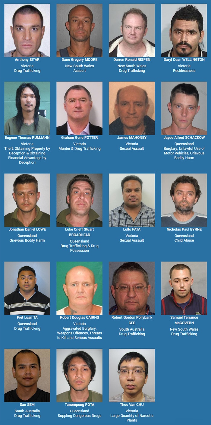 Australia's most wanted Crime Stoppers launch Operation Roam campaign