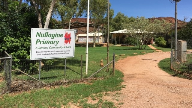 Two Nullagine School boys working at desk