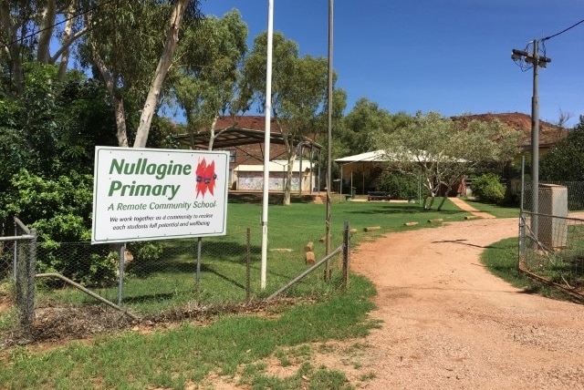 Two Nullagine School boys working at desk