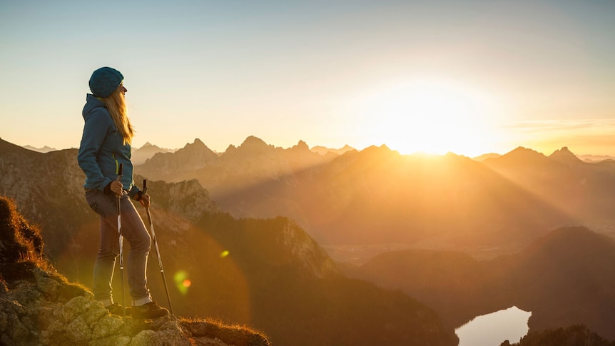 Woman hiking