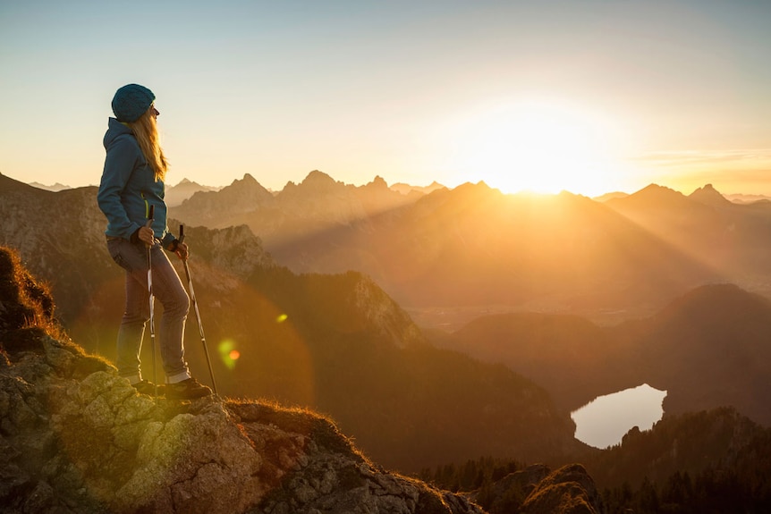 Woman hiking