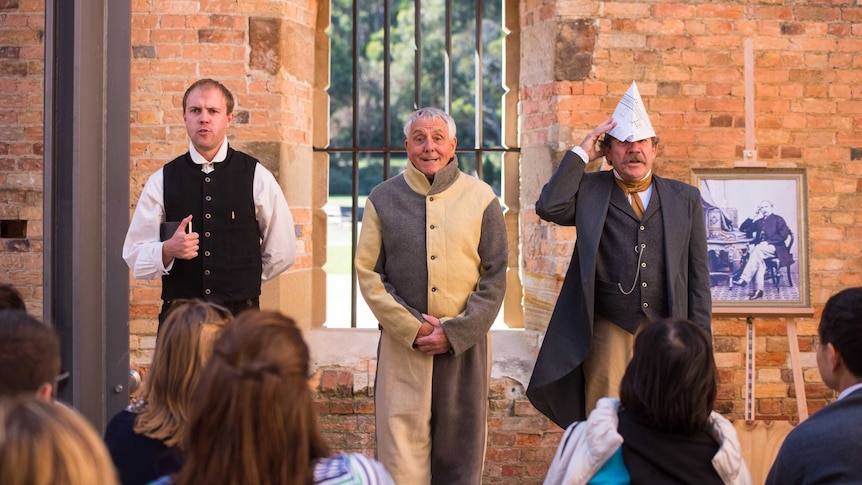 Actors at Port Arthur Historic tell the site's story to visitors April 2016