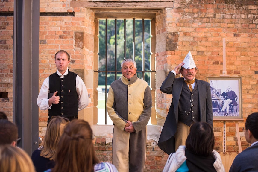 Actors at Port Arthur Historic tell the site's story to visitors April 2016
