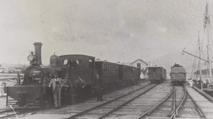 A train on the Bellerive to Sorell rail line in 1910