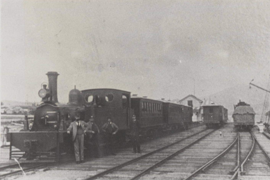 A train on the Bellerive to Sorell rail line in 1910