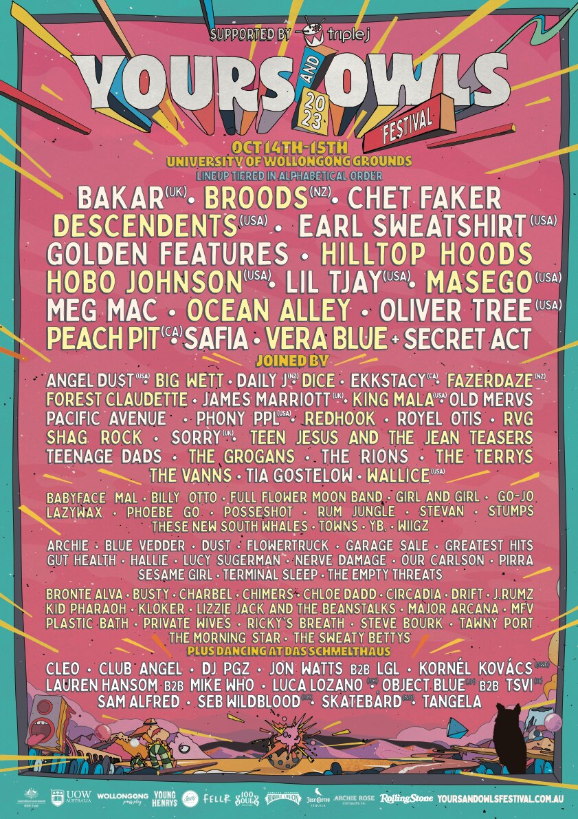 Yours & Owls Festival drops stunning lineup for unreal Wollongong