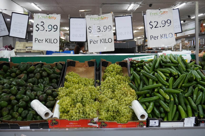 Fresh produce in downtown Liverpool.