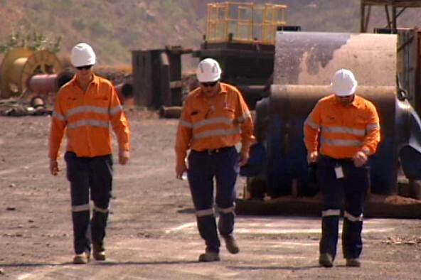 Fly-in, fly-out workers at a WA mine site.