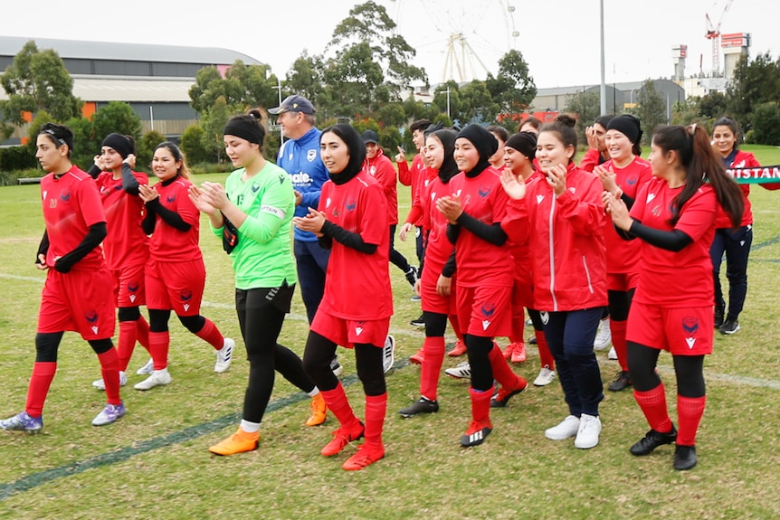 Afghanistan National Women's Team wins its first match in Australia