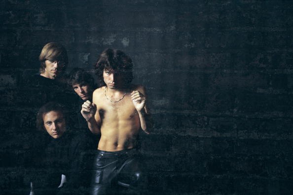 American rock band The Doors pose for their first album cover, 1967.