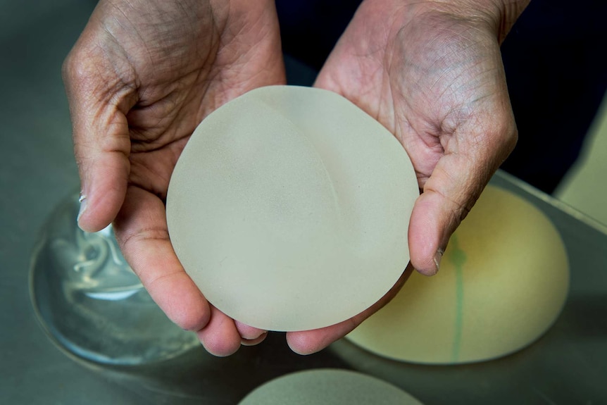 Grade 2 breast implant pictured at Macquarie University.