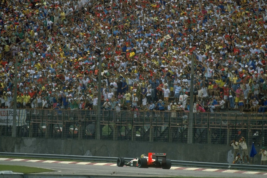 Ayrton Senna races in Rio