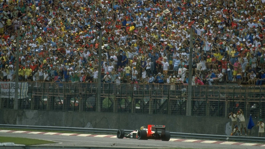 Ayrton Senna races in Rio