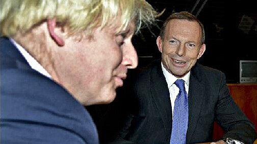 Tony Abbott meets Boris Johnson in London.