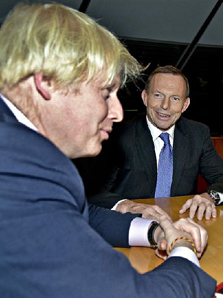 Tony Abbott meets Boris Johnson in London.