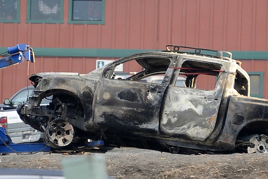 Christopher Dorner's burnt-out truck