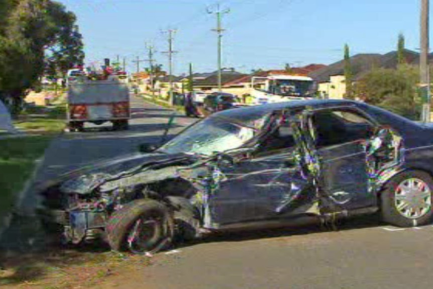 The crash blocked the road for some time