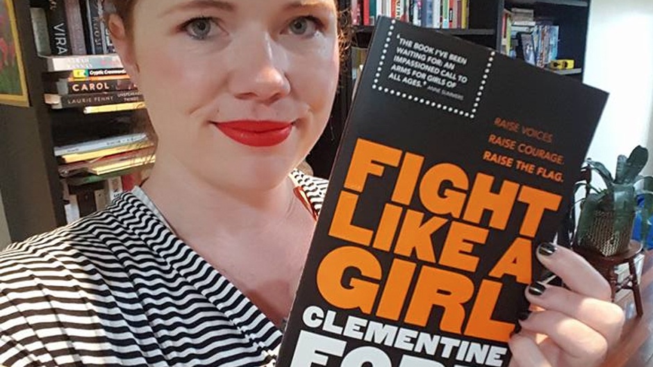 Clem Ford with her new book, Fight Like A Girl.