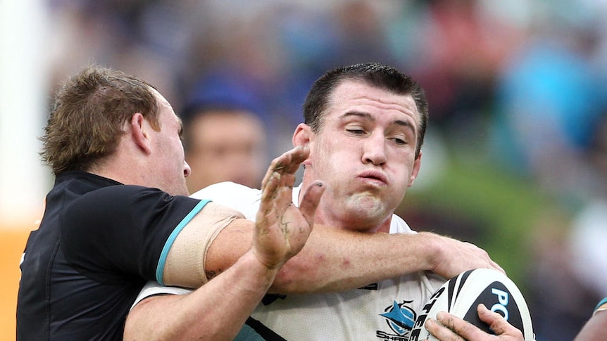 Cronulla Sharks captain Paul Gallen leads from the front.