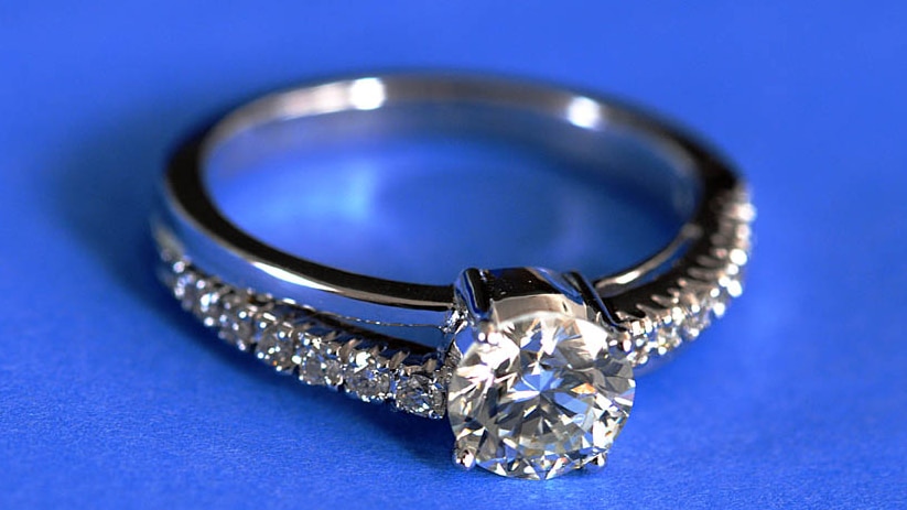 A diamond ring.