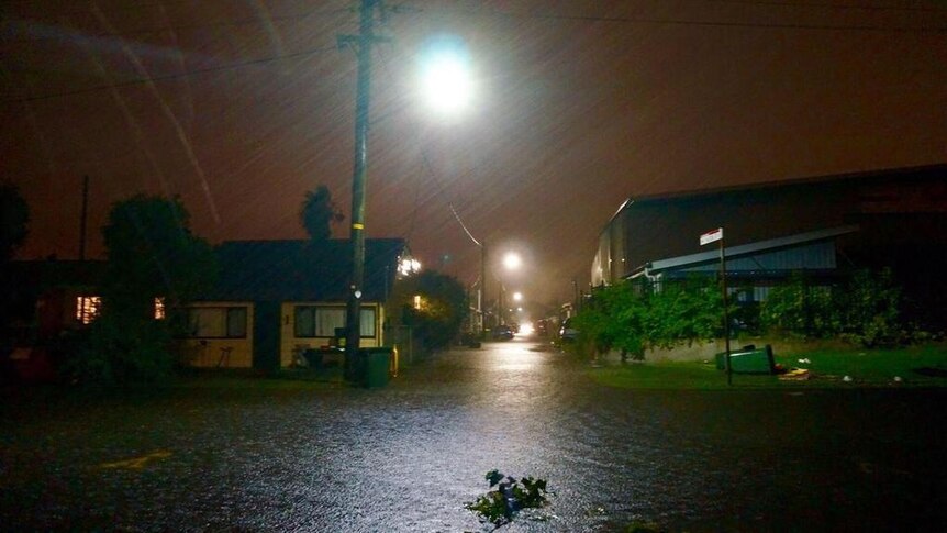 Streets under water in Carrington