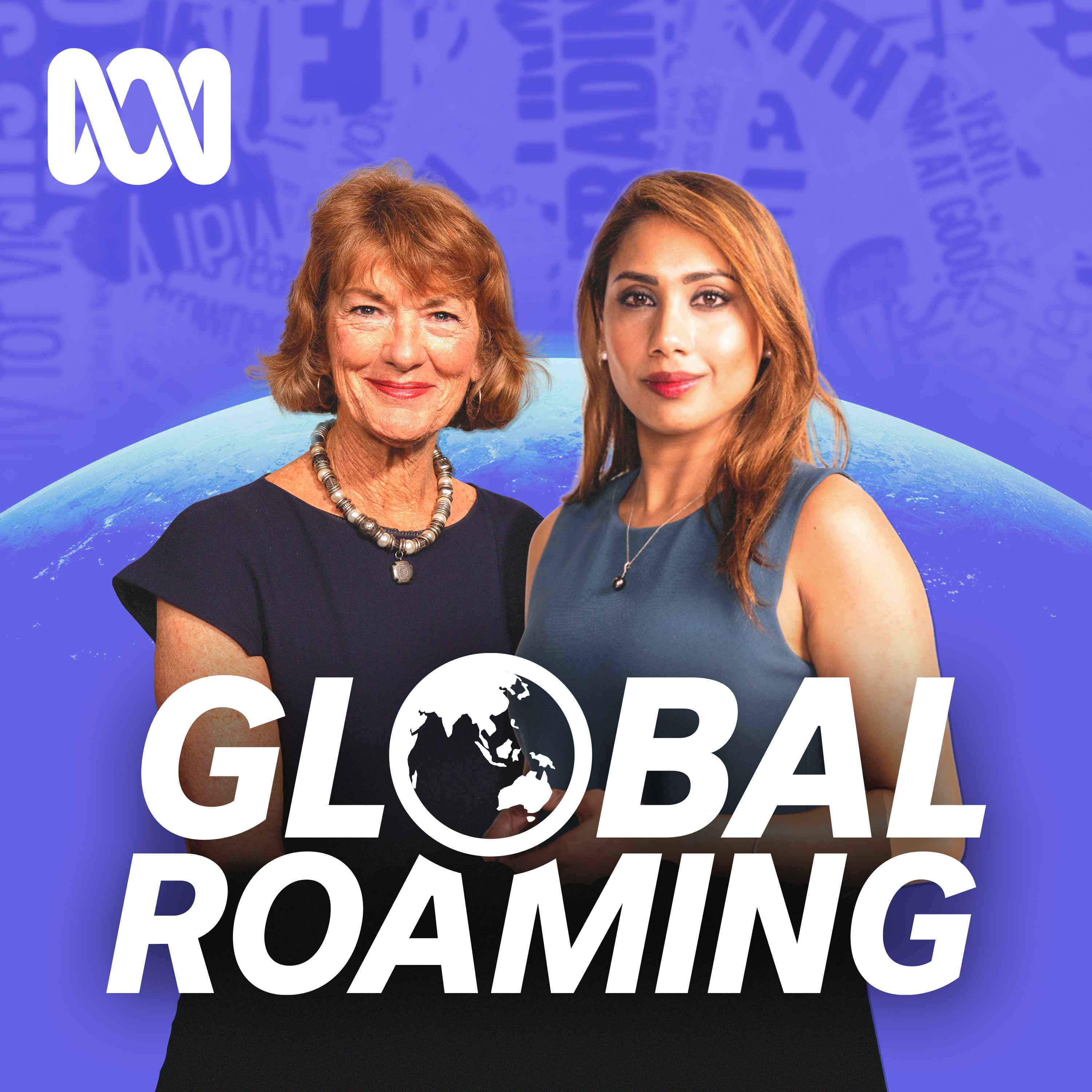 Two women standing looking at the camera with the words Global Roaming at the forefront