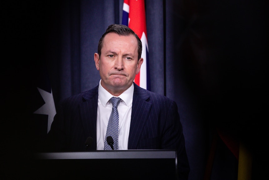 The WA Premier speaks to media at a state press conference