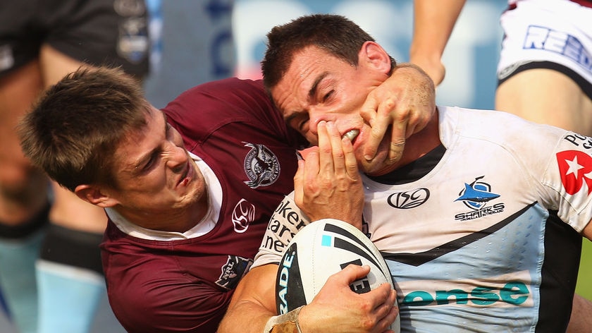 Game hardened ... the Maroons have no doubt Matt Ballin (l) will stand up to the demands of Origin.
