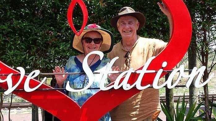 Canberra man Neil O'Riordan with his wife Penelope Blume.