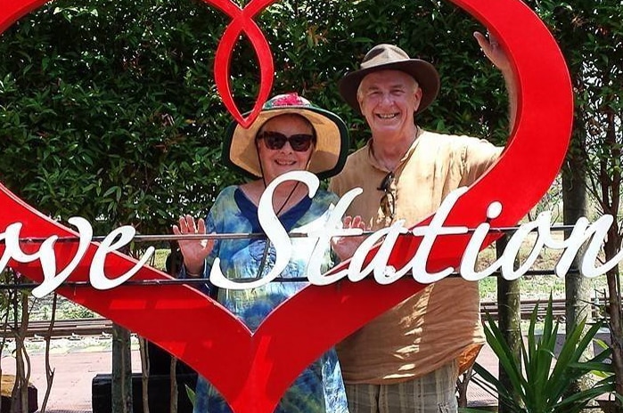 Canberra man Neil O'Riordan with his wife Penelope Blume.