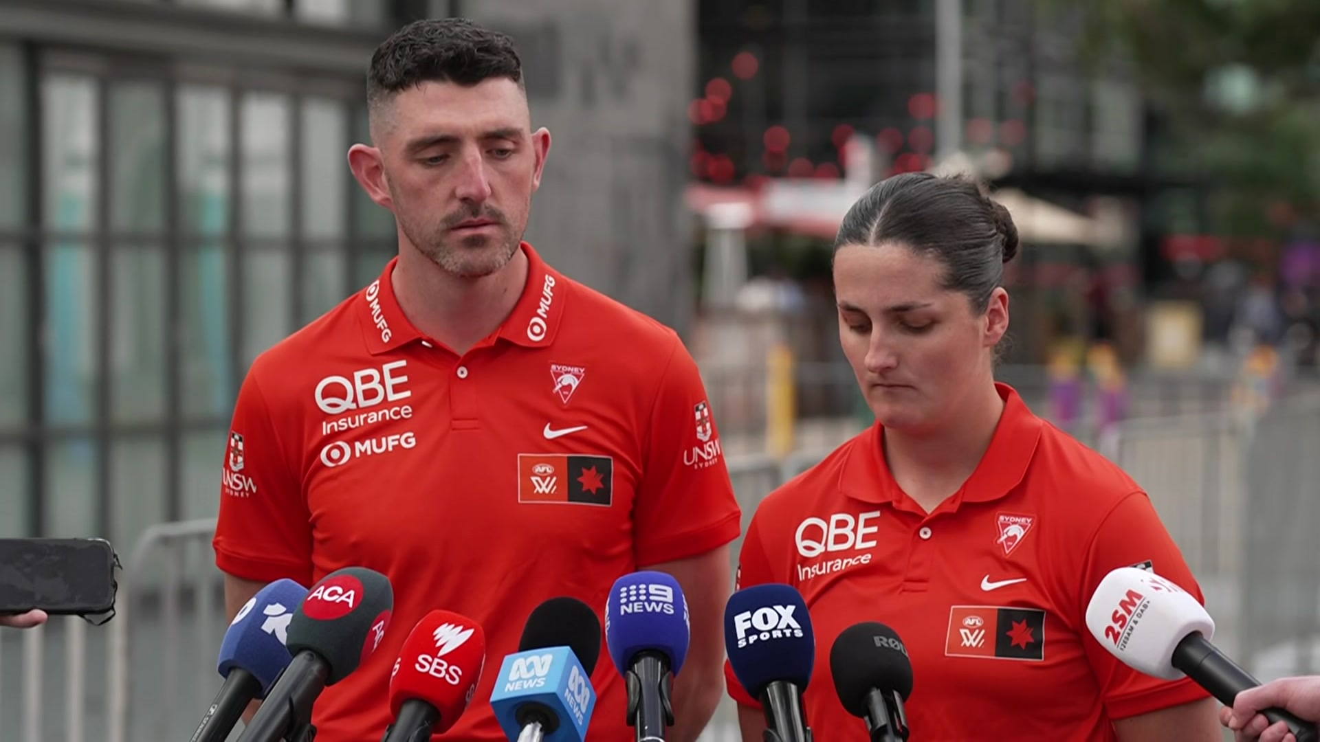 Live: 'This is a united club': Swans AFLW captain and coach speak to media