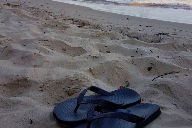 Thongs by the water in La Perouse,