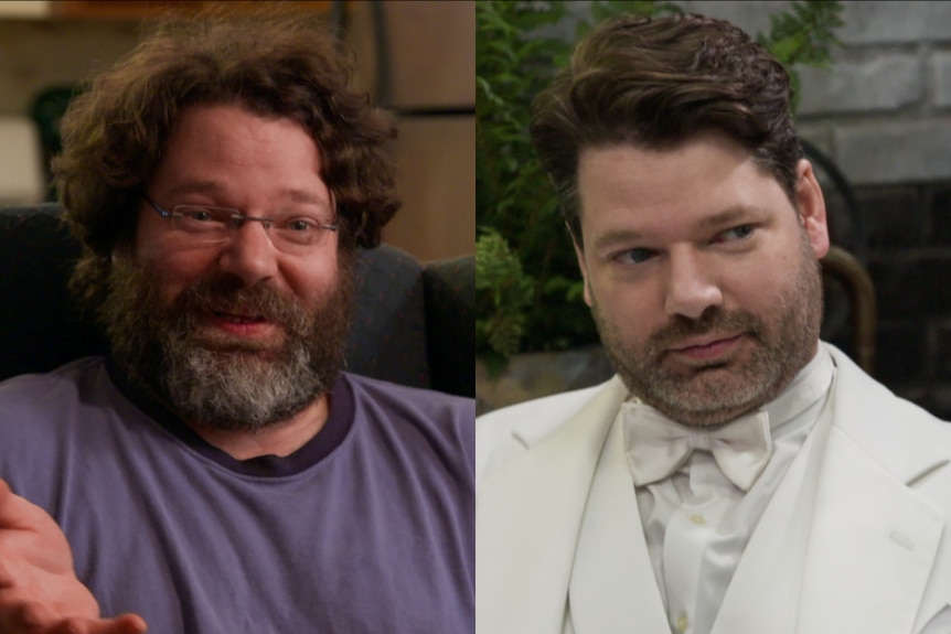 William before and after his Queer Eye intervention.